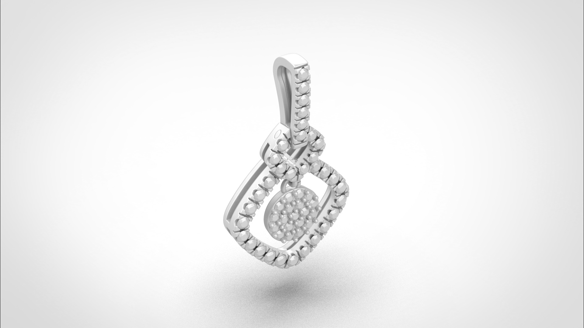 PE05 Classic Solitaire Pendant half ct CAD STL 18K 3g 3D print model_30