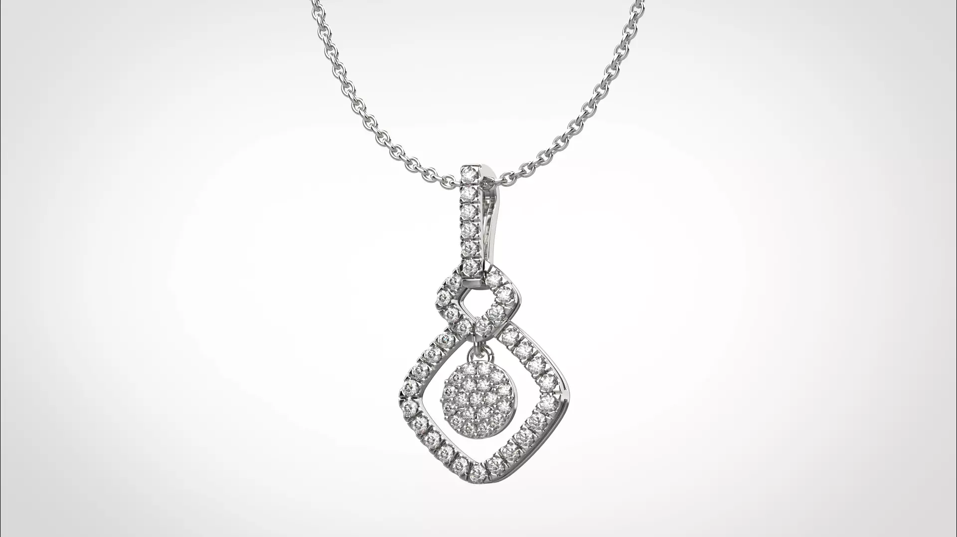 PE05 Classic Solitaire Pendant half ct CAD STL 18K 3g 3D print model_0