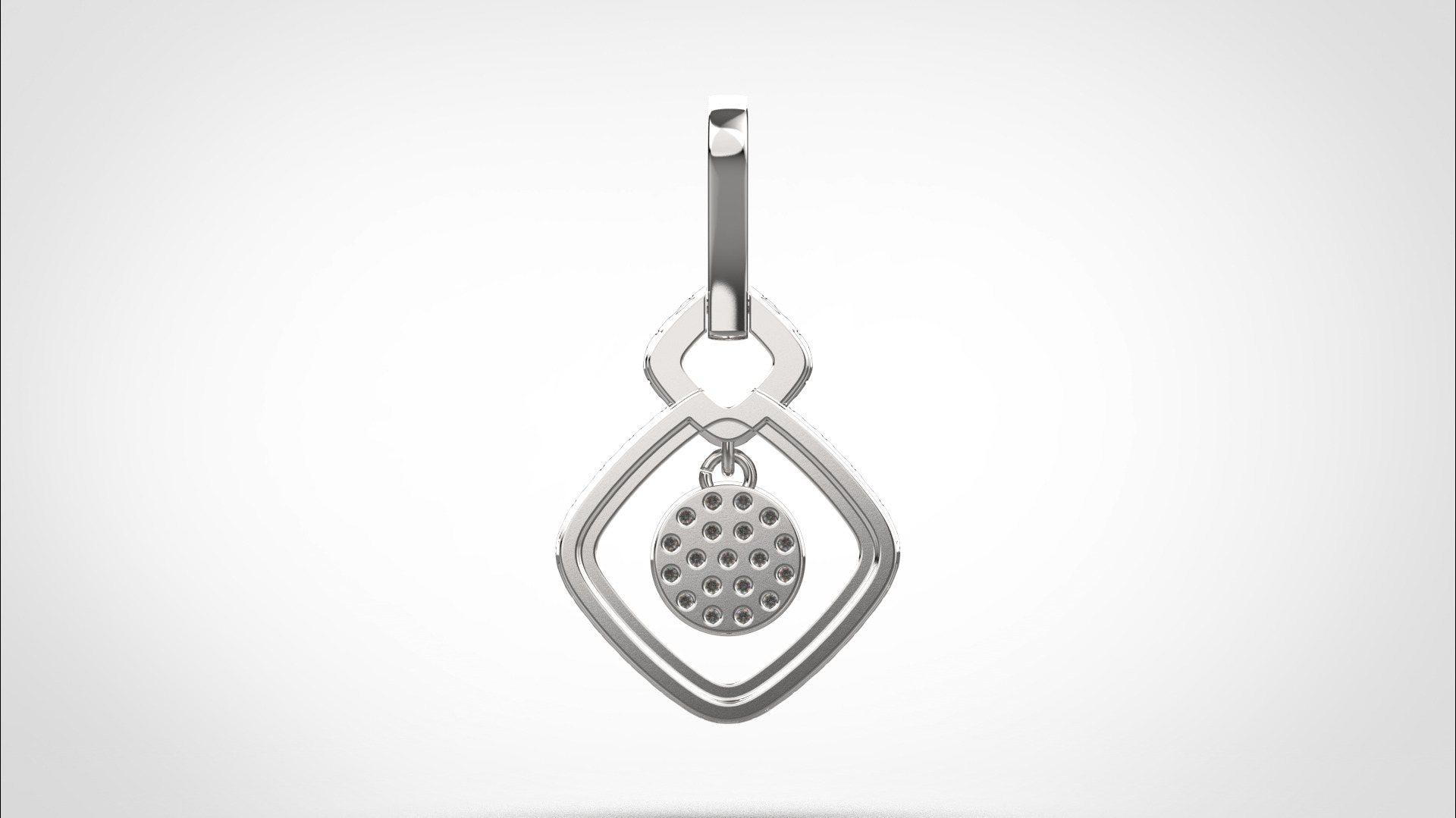 PE05 Classic Solitaire Pendant half ct CAD STL 18K 3g 3D print model_5