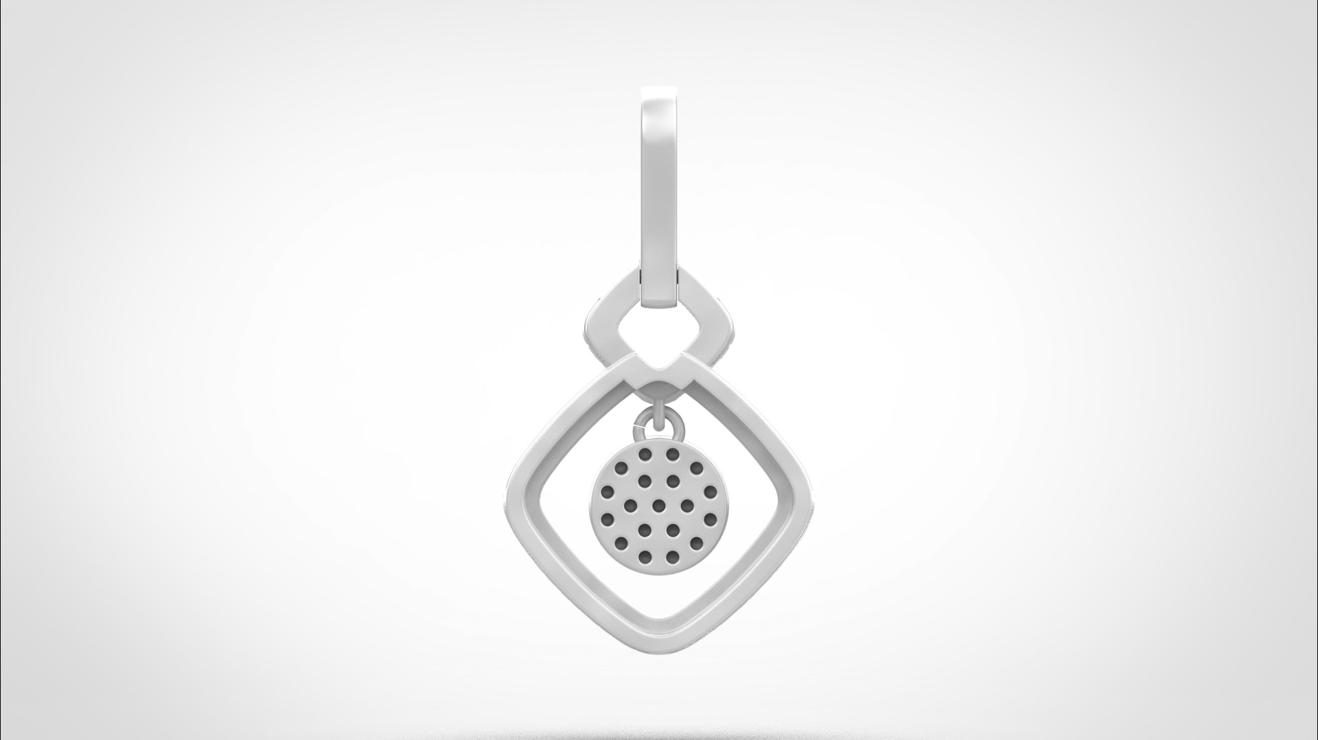 PE05 Classic Solitaire Pendant half ct CAD STL 18K 3g 3D print model_29