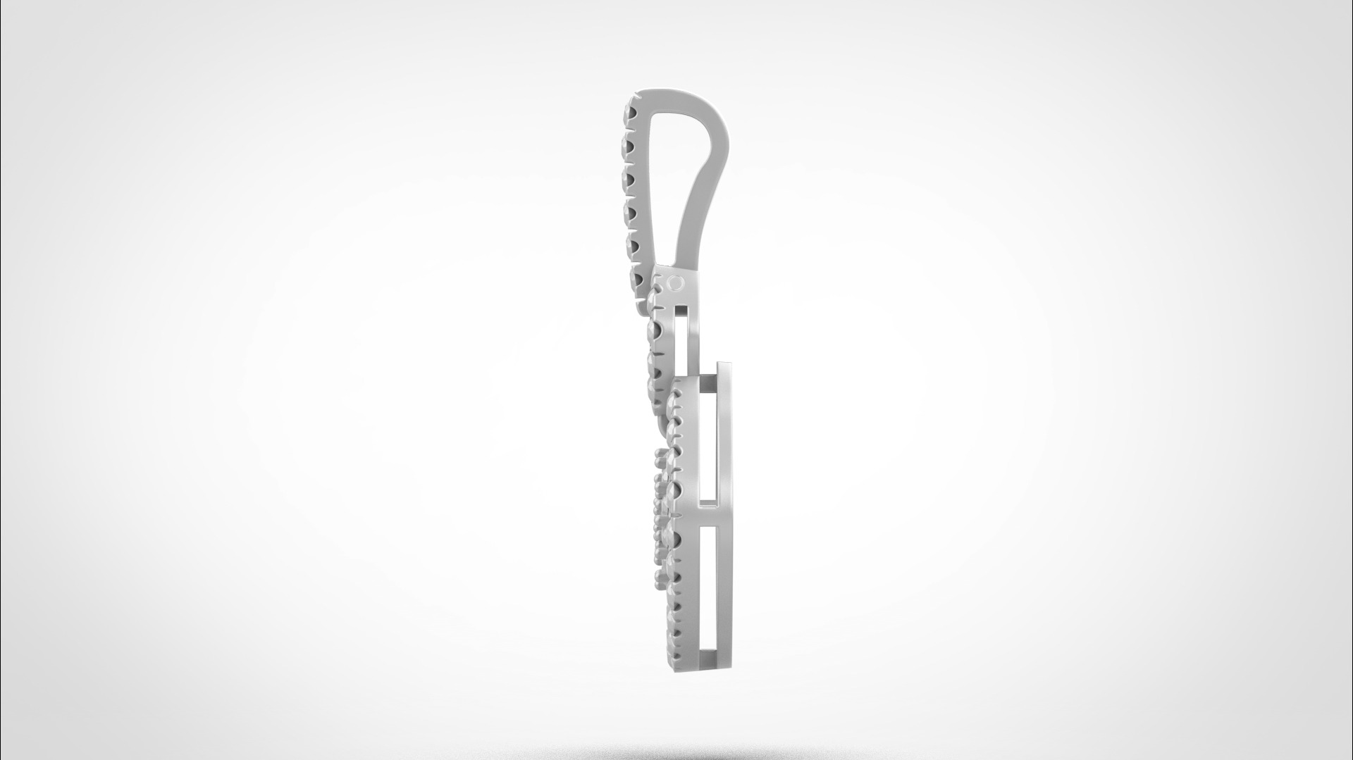 PE05 Classic Solitaire Pendant half ct CAD STL 18K 3g 3D print model_28