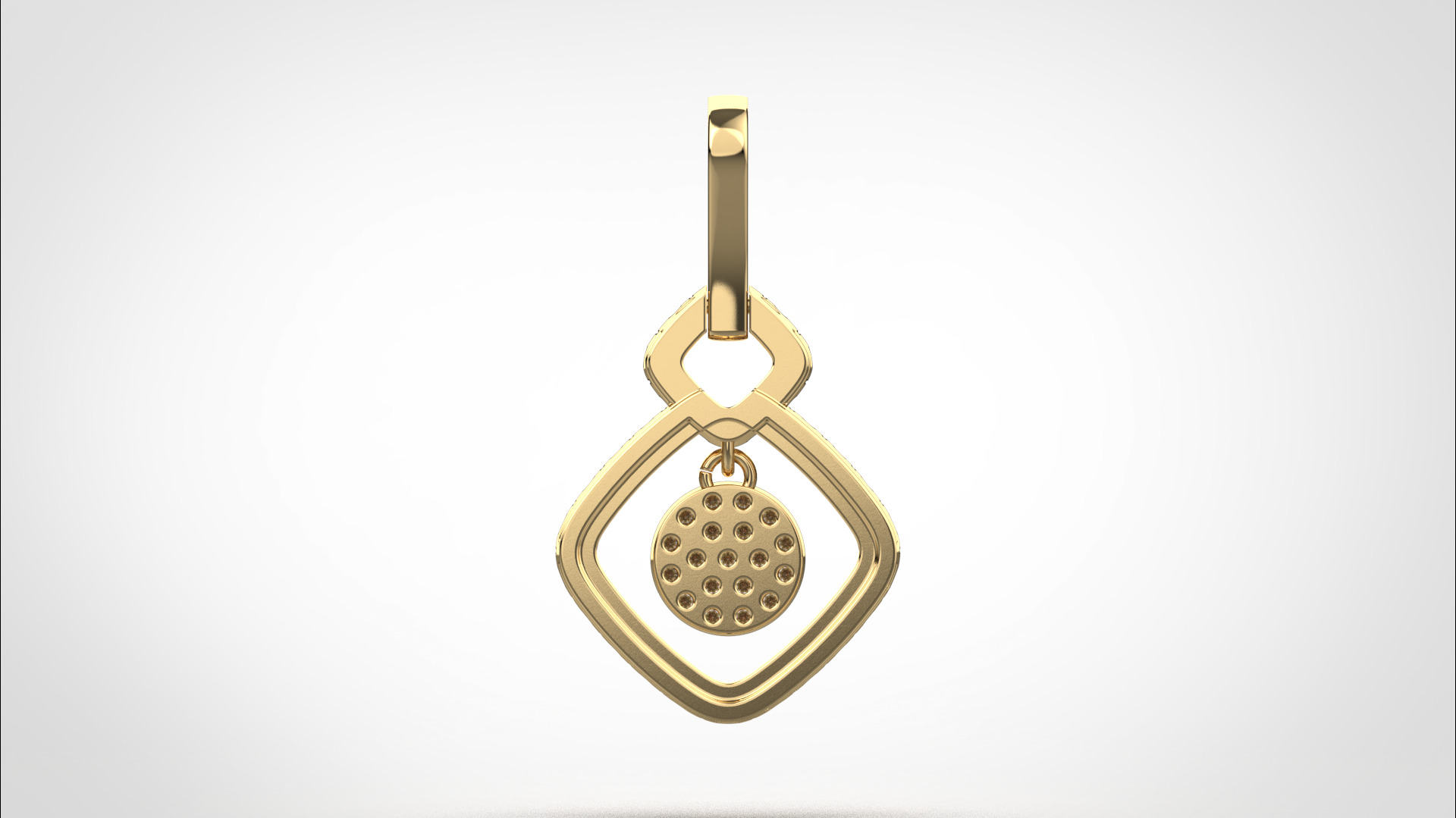 PE05 Classic Solitaire Pendant half ct CAD STL 18K 3g 3D print model_13