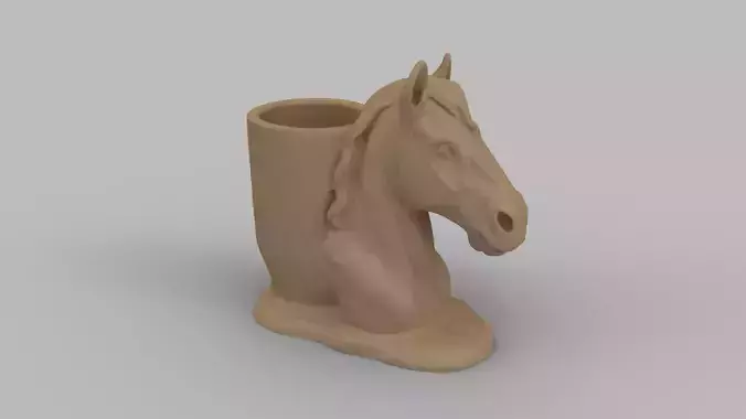 Horse Head Pen Holder