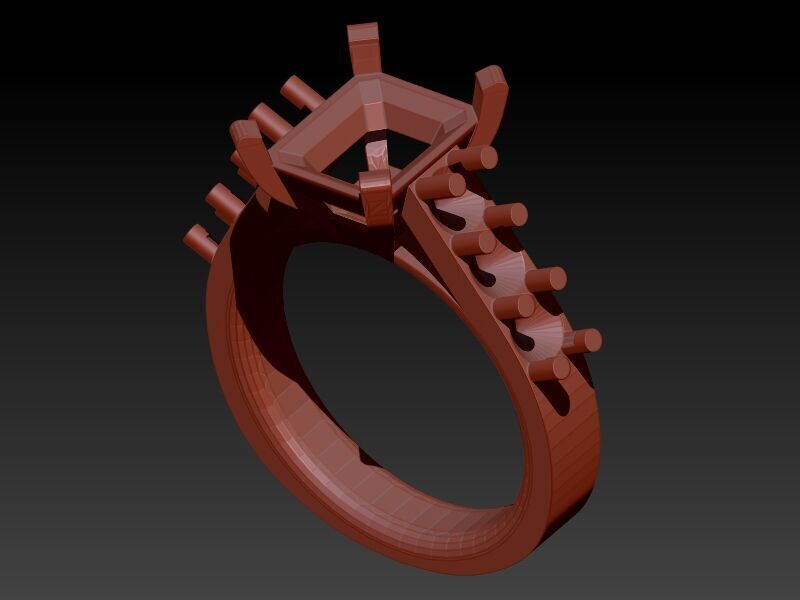 50 Various Solitaire  Promise ring Jewelry Collection Bulk Sale 3D print model_9