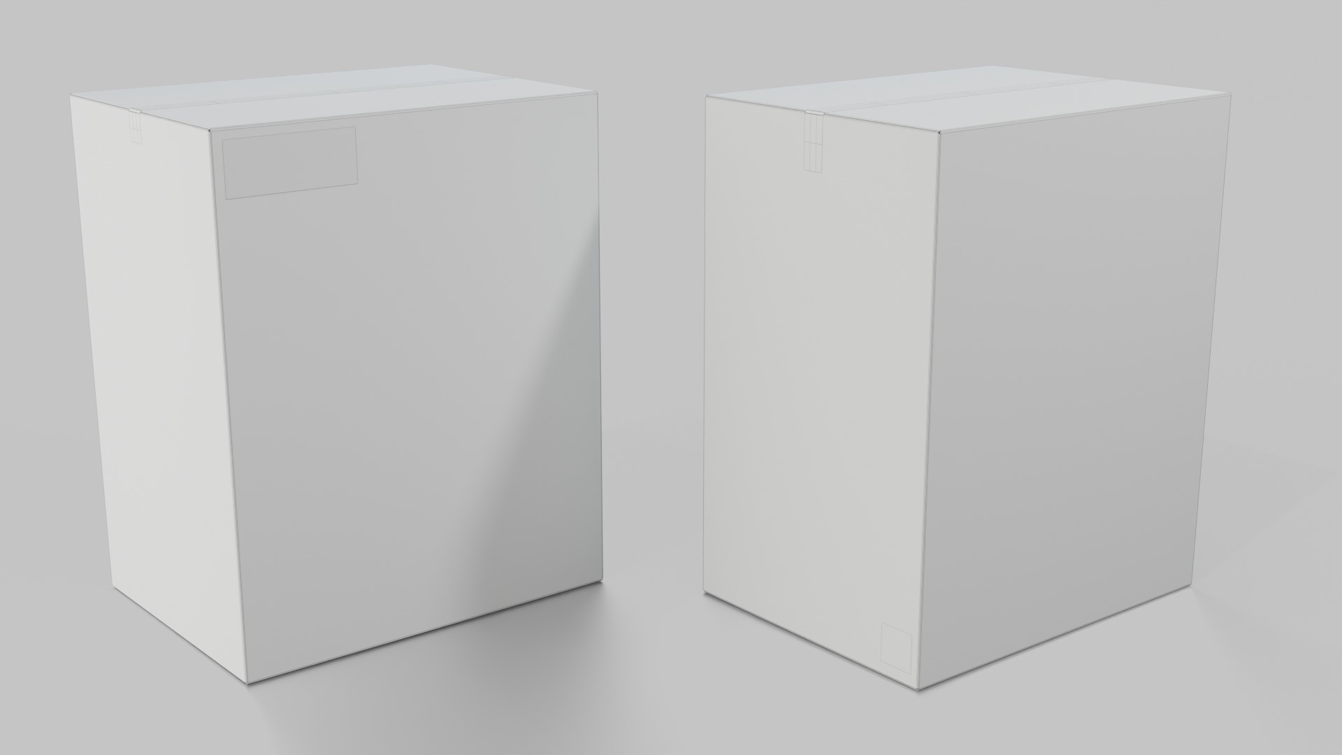 The Packaging Warehouse -Rigged and Customizable Cardboard Boxes 3D Model Collection_149