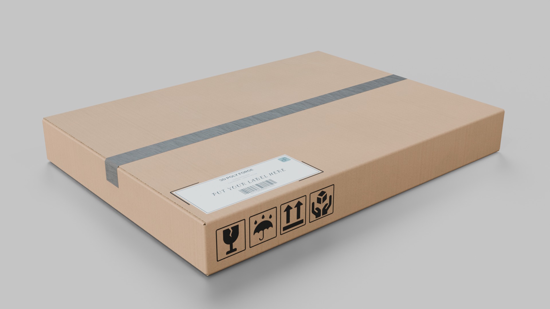 The Packaging Warehouse -Rigged and Customizable Cardboard Boxes 3D Model Collection_105