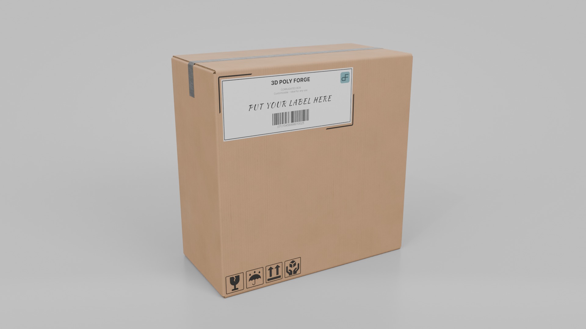 The Packaging Warehouse -Rigged and Customizable Cardboard Boxes 3D Model Collection_80