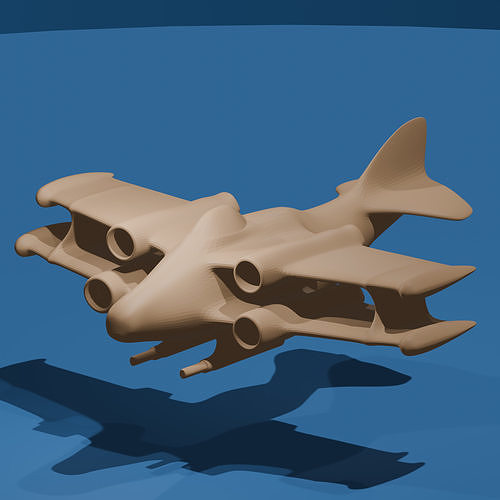 Sci-Fi Biplane 3D print model
