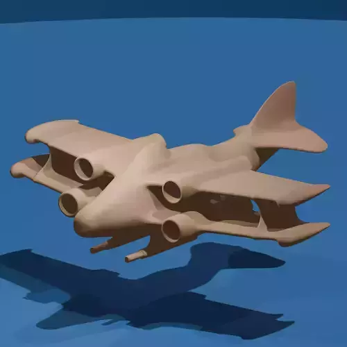 Sci-Fi Biplane 3D print model