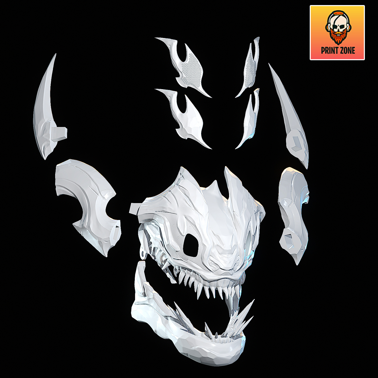 SNOW SYMBIOTE VENOM MAVEL RIVALS STL file 3D print model_30