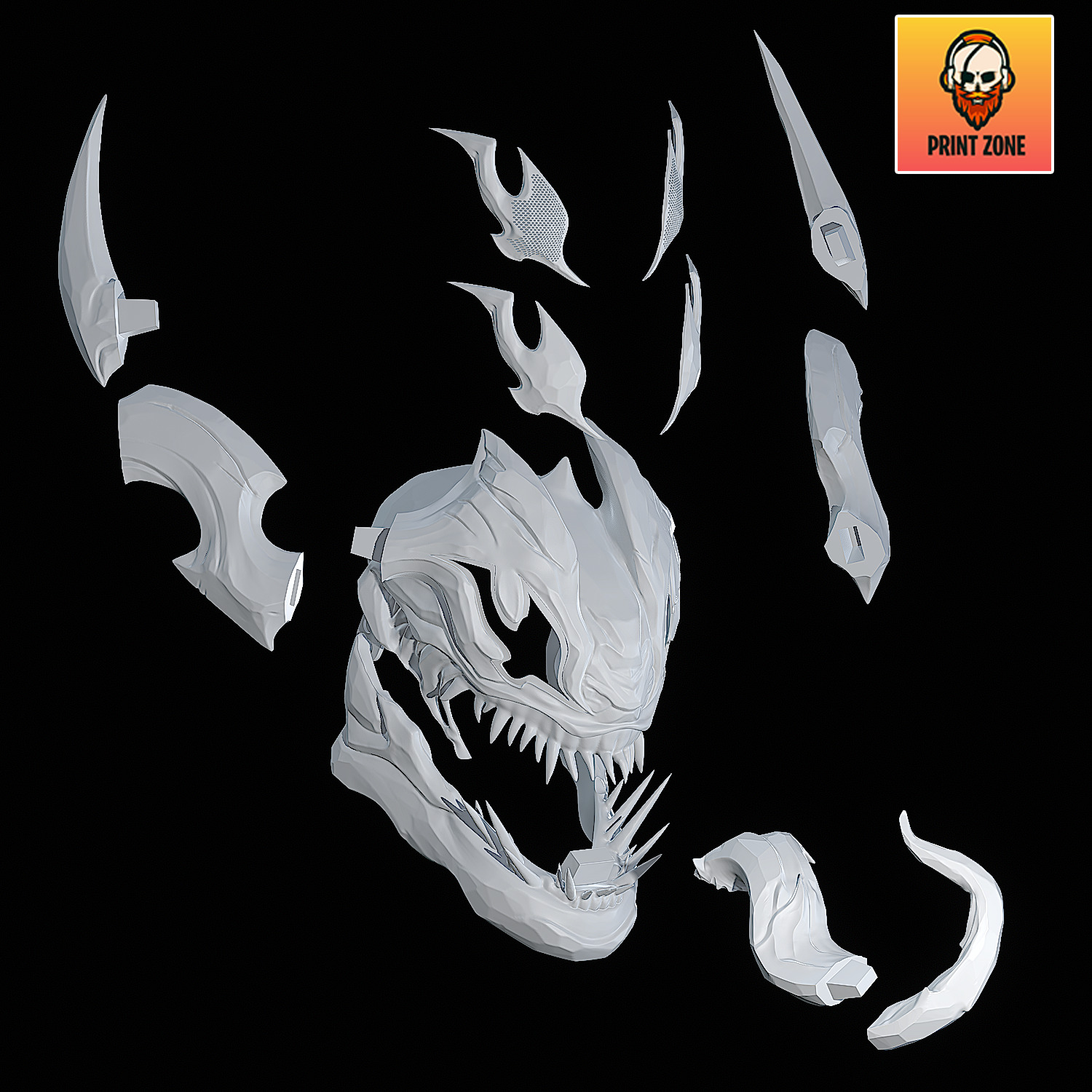 SNOW SYMBIOTE VENOM MAVEL RIVALS STL file 3D print model_22