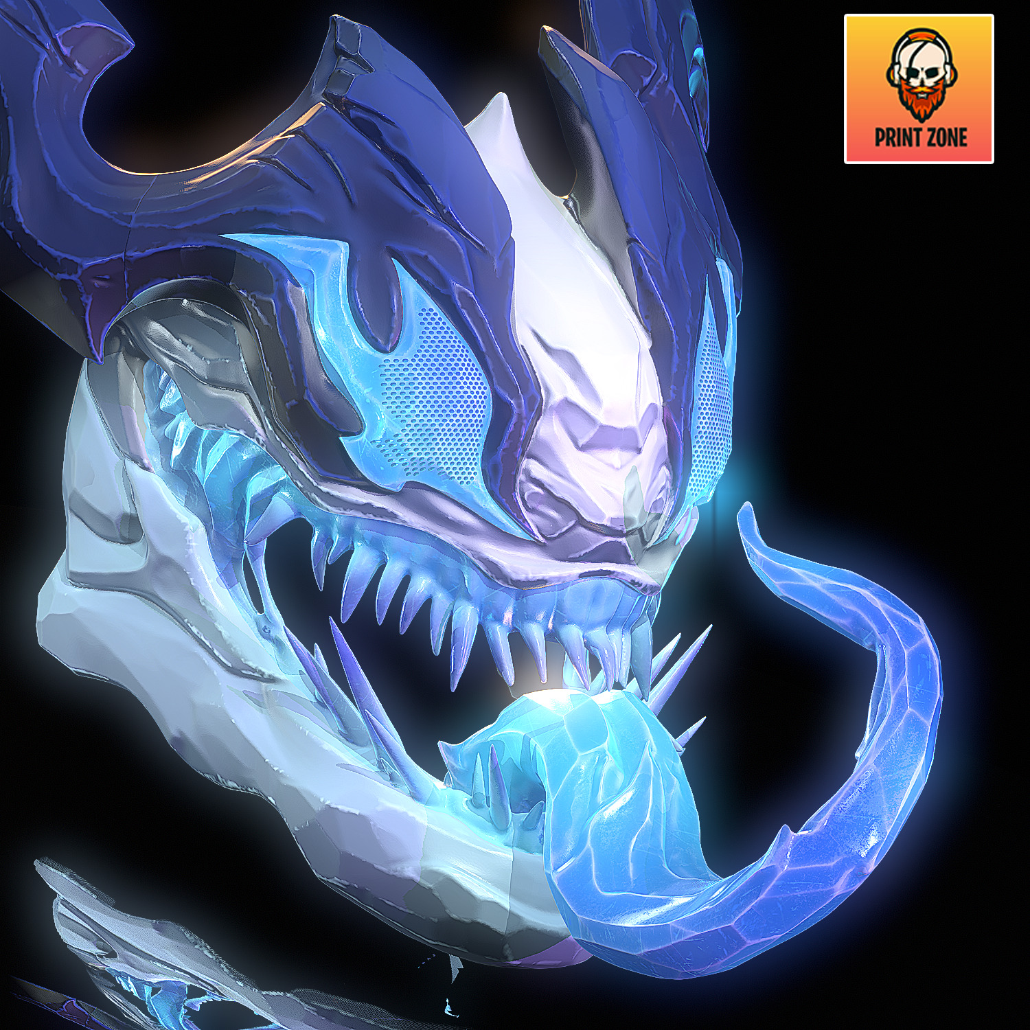 SNOW SYMBIOTE VENOM MAVEL RIVALS STL file 3D print model_1