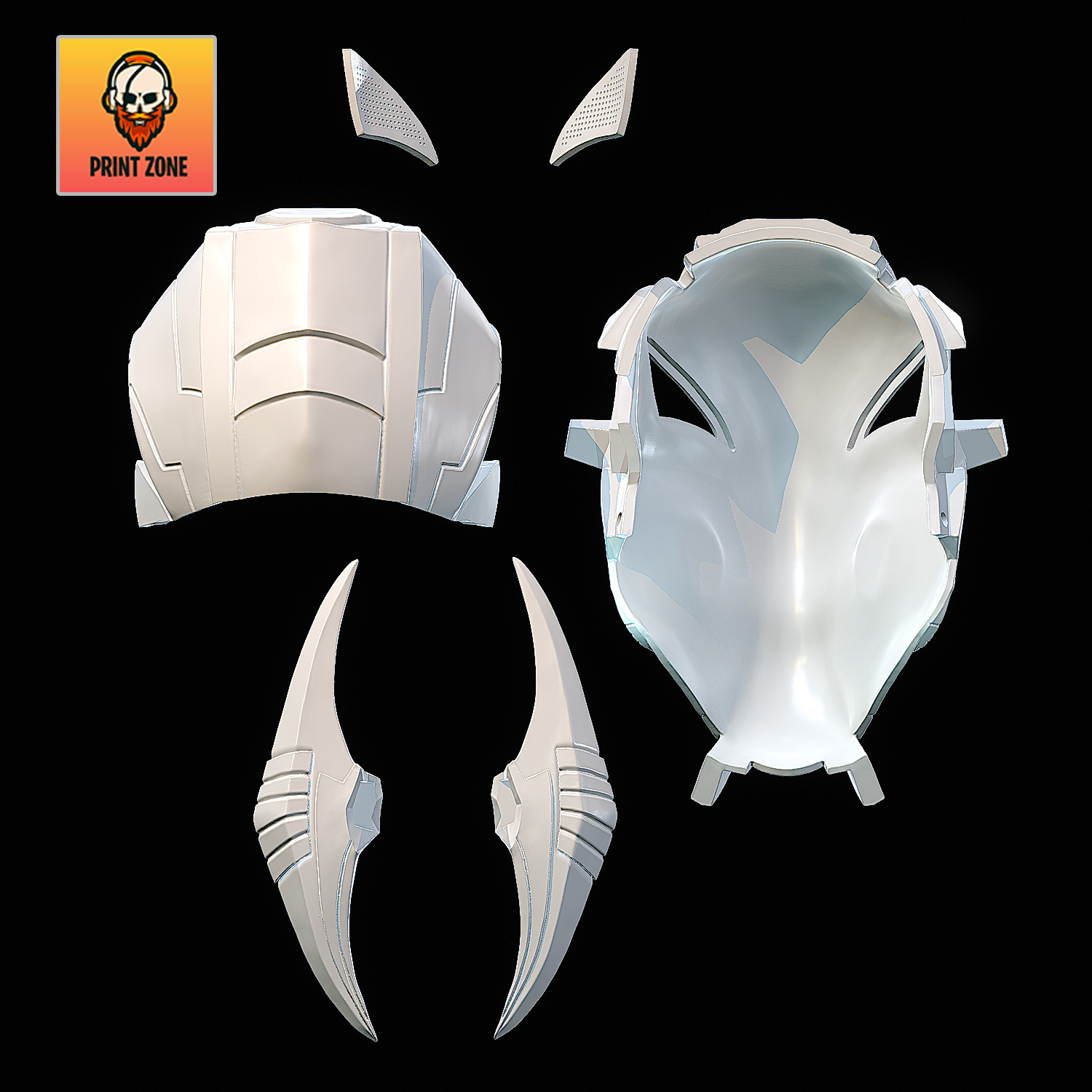 Ultron Mask Marvel Rivals STL file 3D print model_10