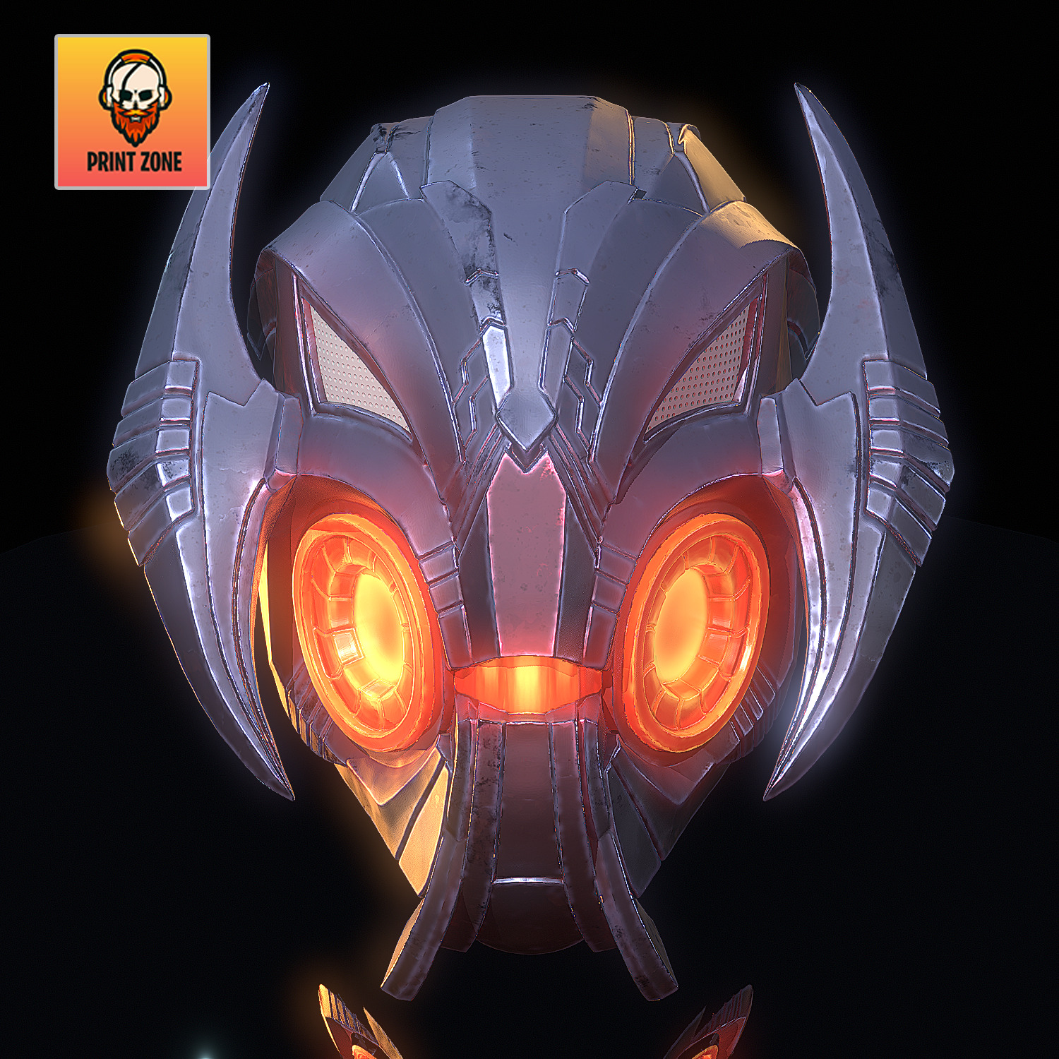 Ultron Mask Marvel Rivals STL file 3D print model_1