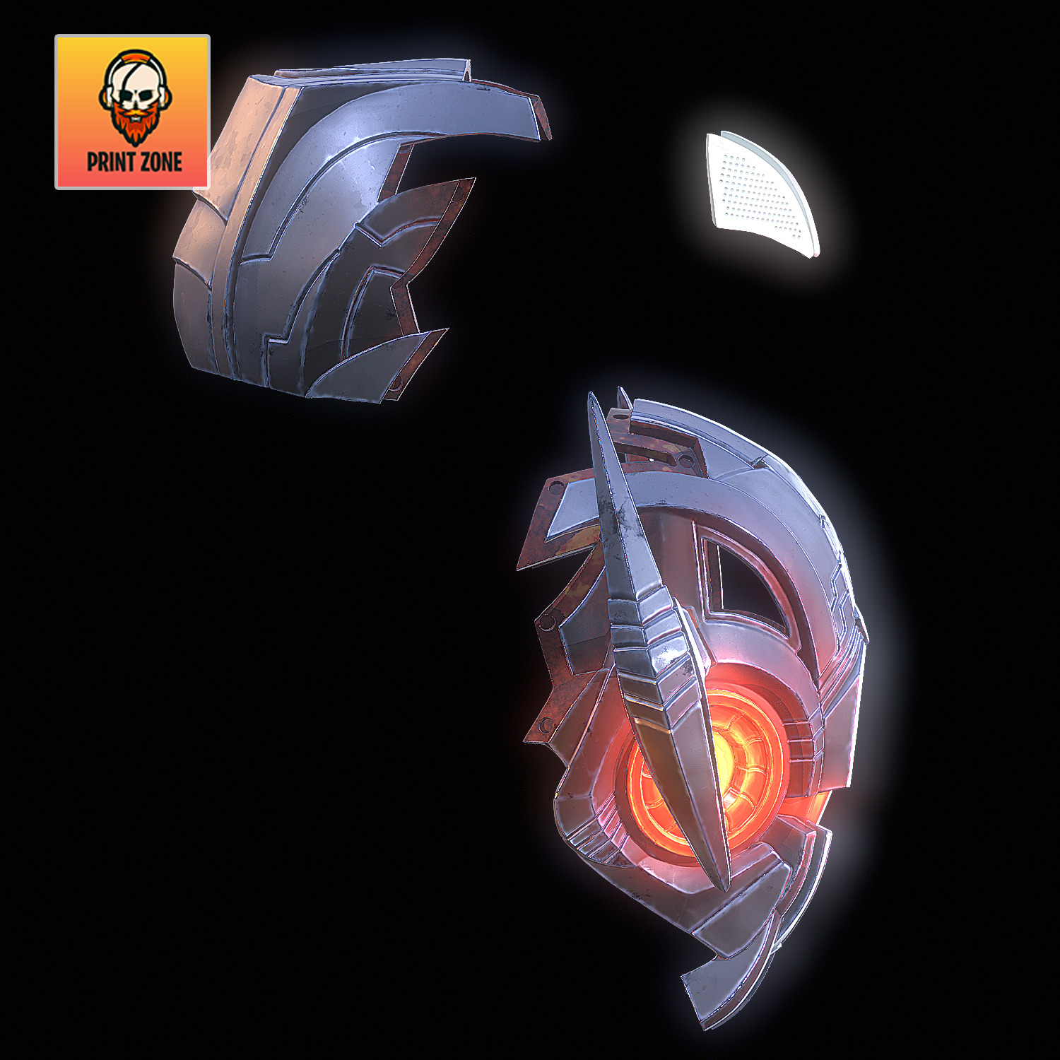 Ultron Mask Marvel Rivals STL file 3D print model_7