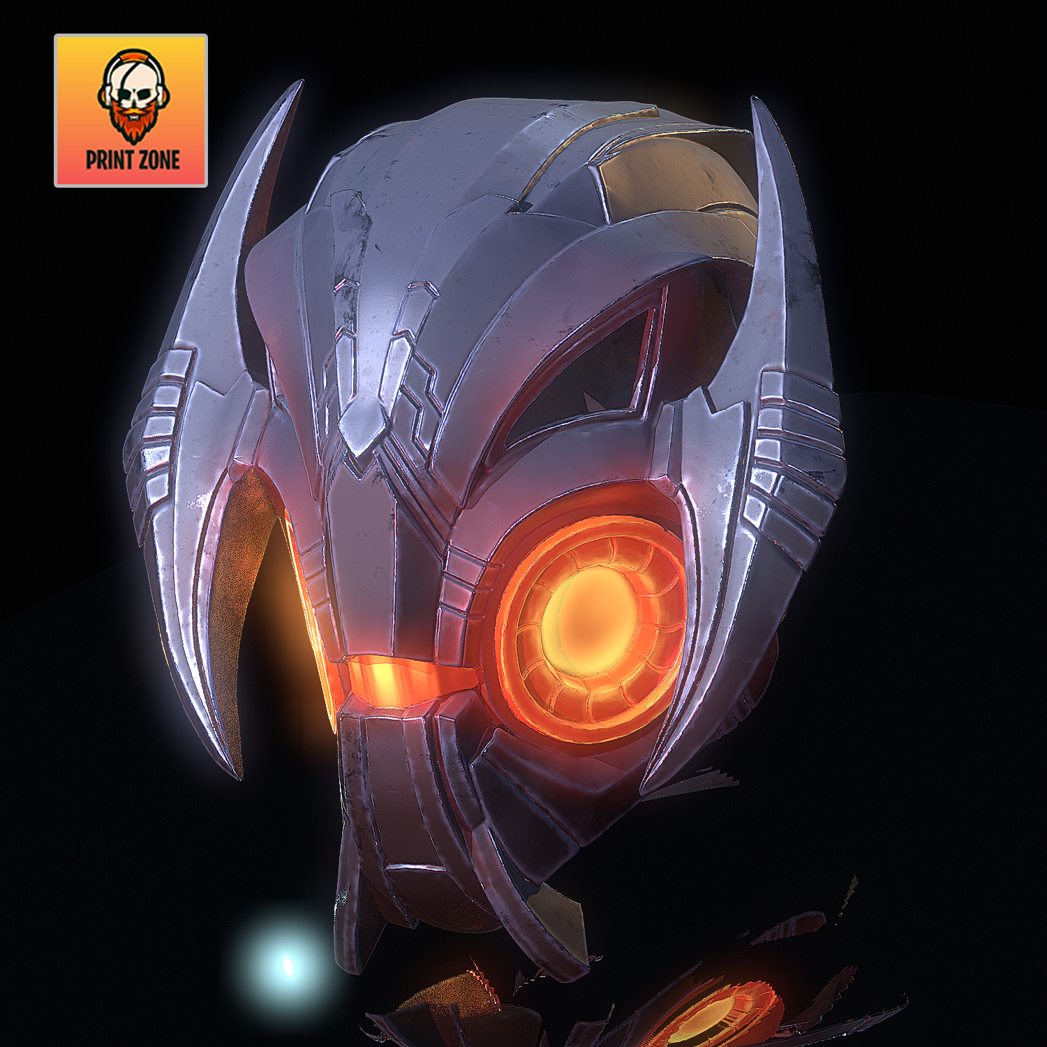 Ultron Mask Marvel Rivals STL file 3D print model_5