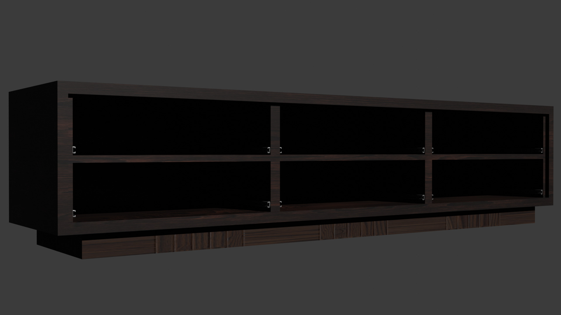 Wood Dresser Low-poly 3D model_2