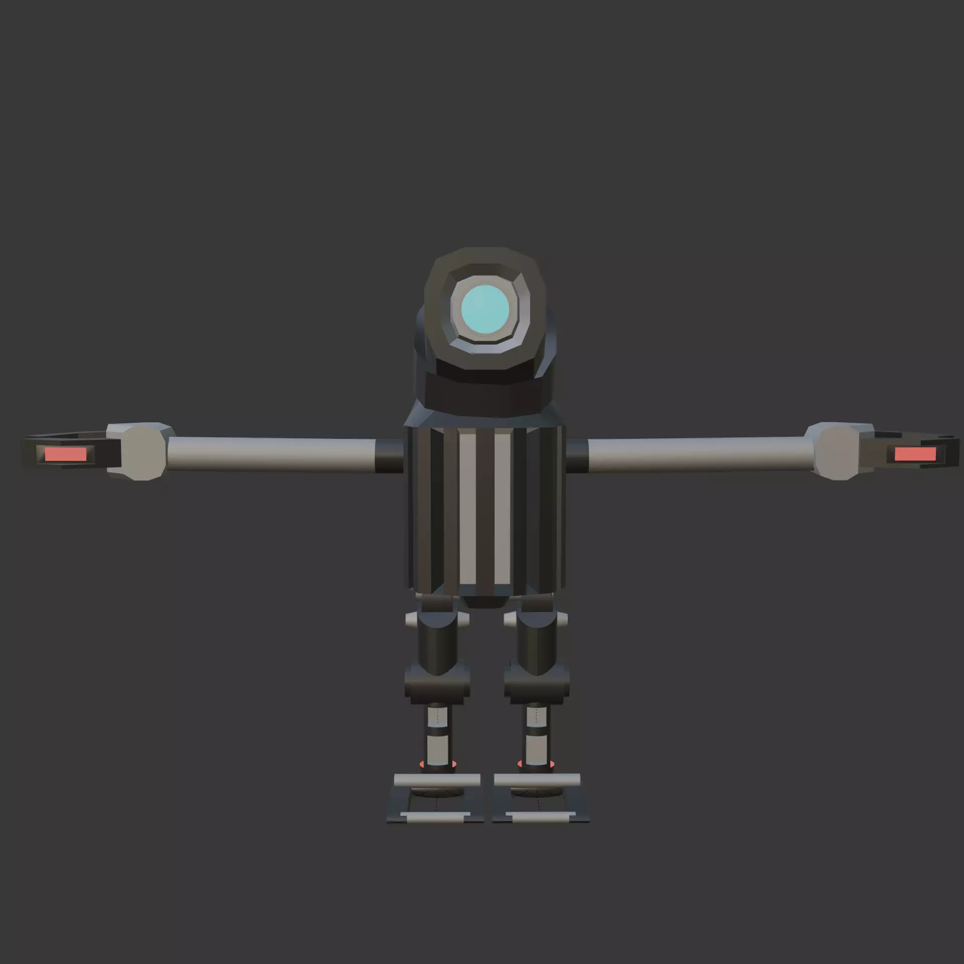 Futuristic Mecha Robot  Low-poly 3D model_0