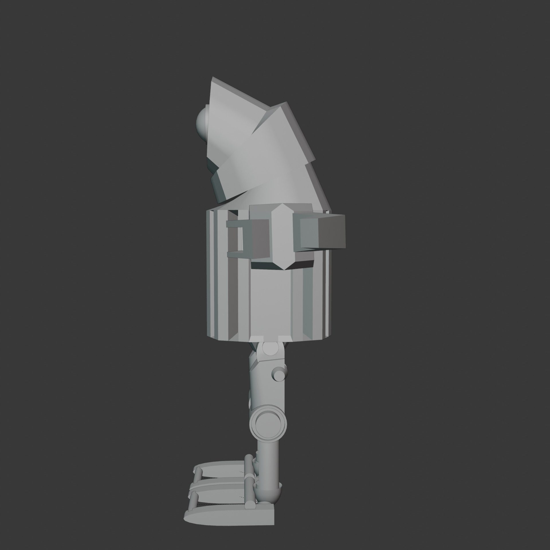 Futuristic Mecha Robot  Low-poly 3D model_11