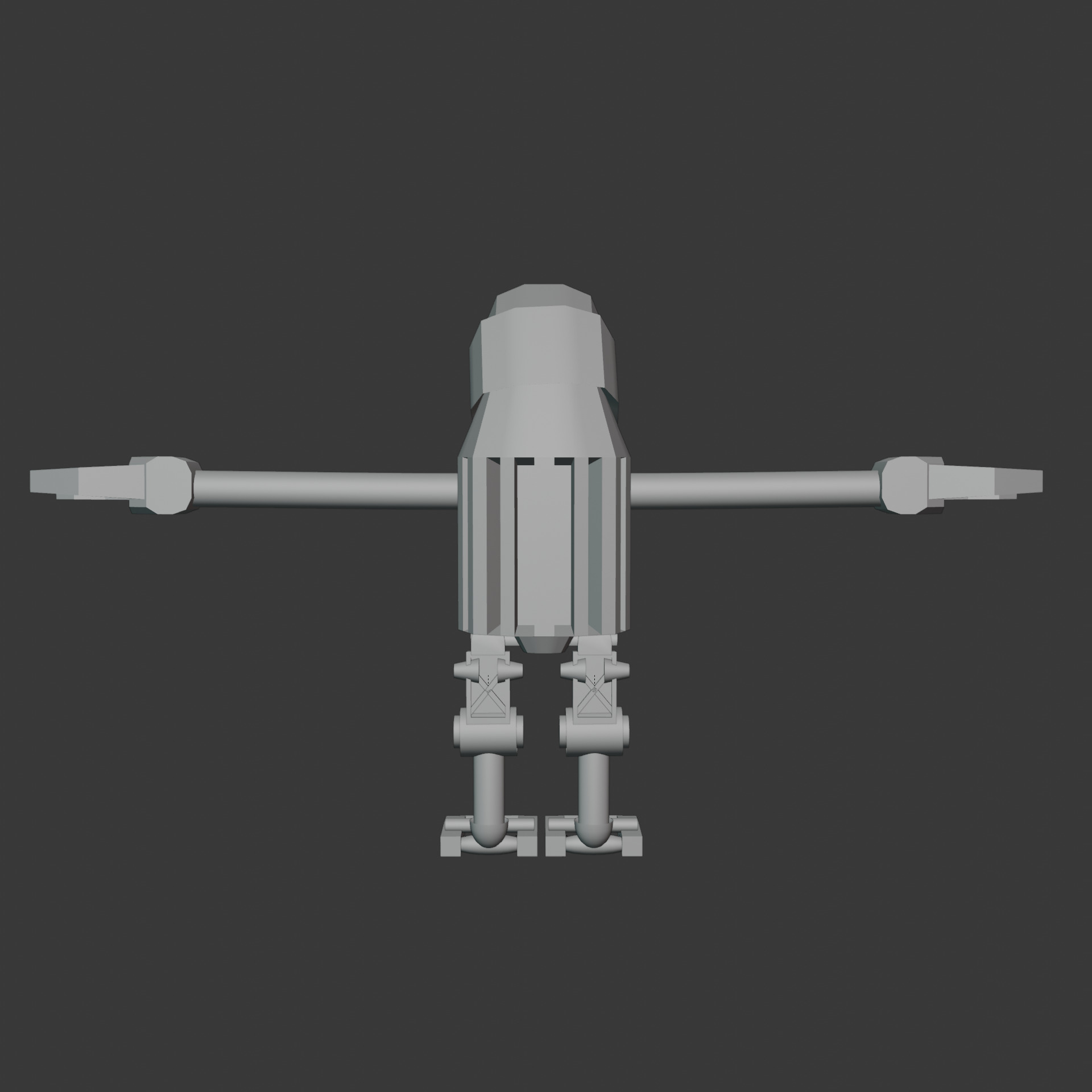 Futuristic Mecha Robot  Low-poly 3D model_8