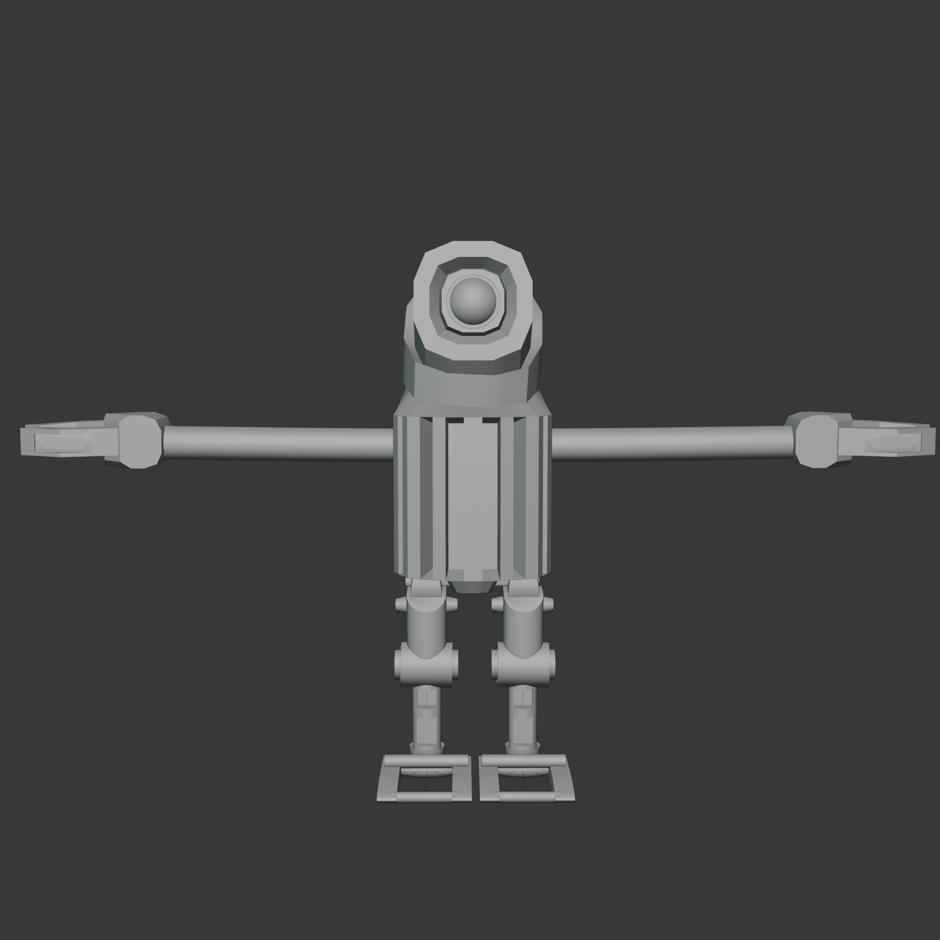 Futuristic Mecha Robot  Low-poly 3D model_9