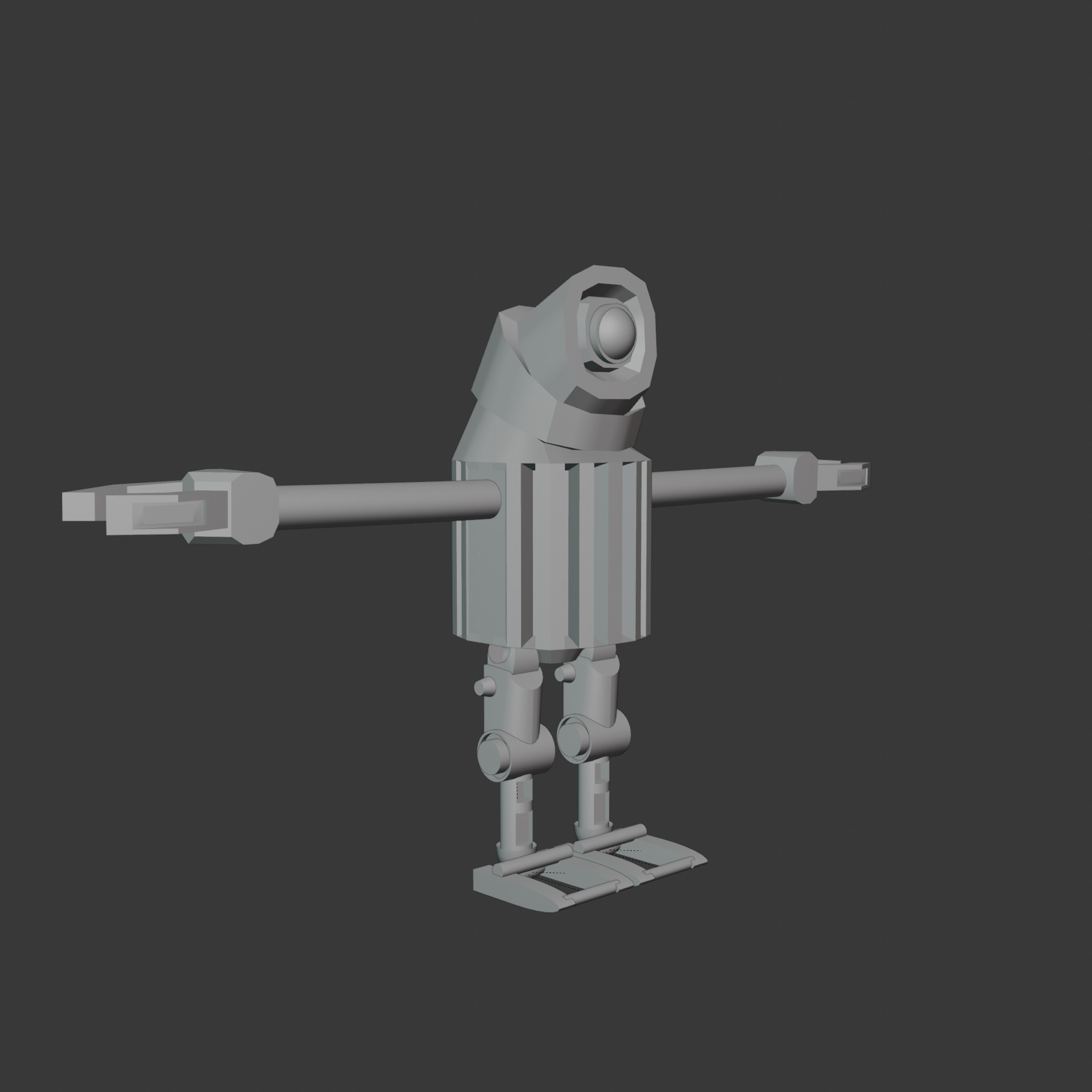 Futuristic Mecha Robot  Low-poly 3D model_6