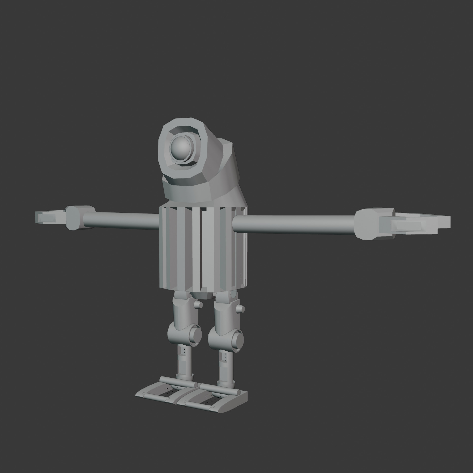 Futuristic Mecha Robot  Low-poly 3D model_10