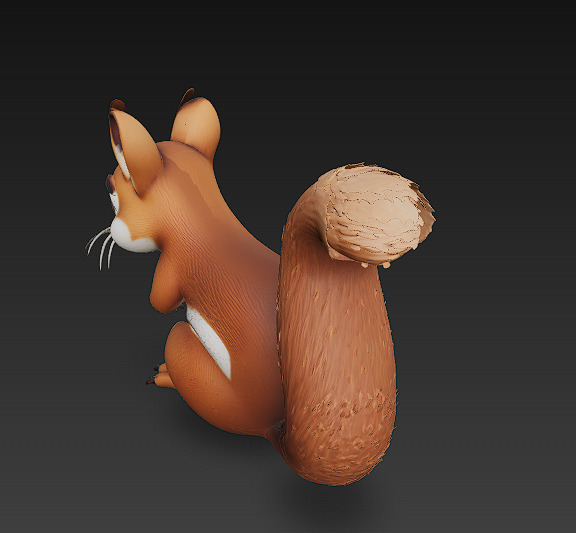 Squirrel Realistic 3D Model Basic - Low Poly Realistic Low-poly 3D model_6