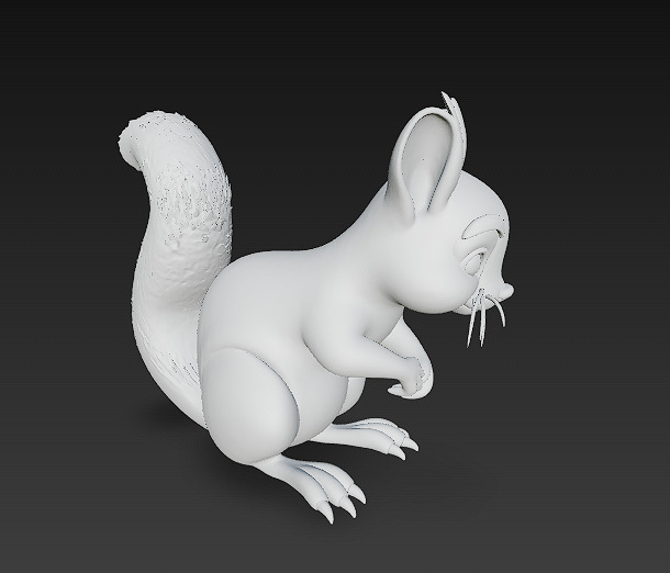 Squirrel Realistic 3D Model Basic - Low Poly Realistic Low-poly 3D model_15