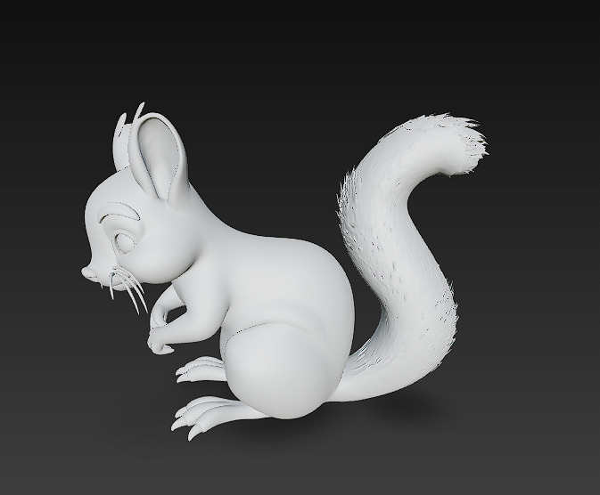 Squirrel Realistic 3D Model Basic - Low Poly Realistic Low-poly 3D model_13