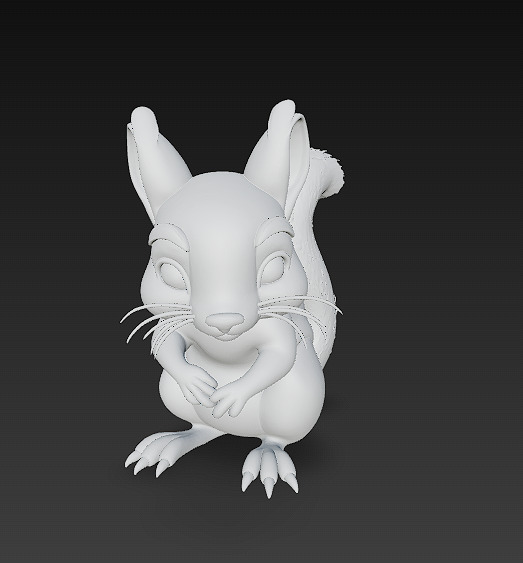 Squirrel Realistic 3D Model Basic - Low Poly Realistic Low-poly 3D model_11