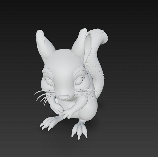 Squirrel Realistic 3D Model Basic - Low Poly Realistic Low-poly 3D model_12