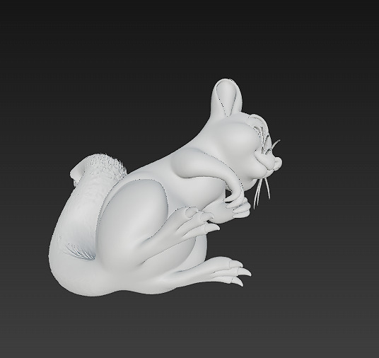Squirrel Realistic 3D Model Basic - Low Poly Realistic Low-poly 3D model_10