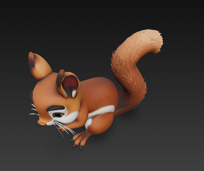 Squirrel Realistic 3D Model Basic - Low Poly Realistic Low-poly 3D model_7