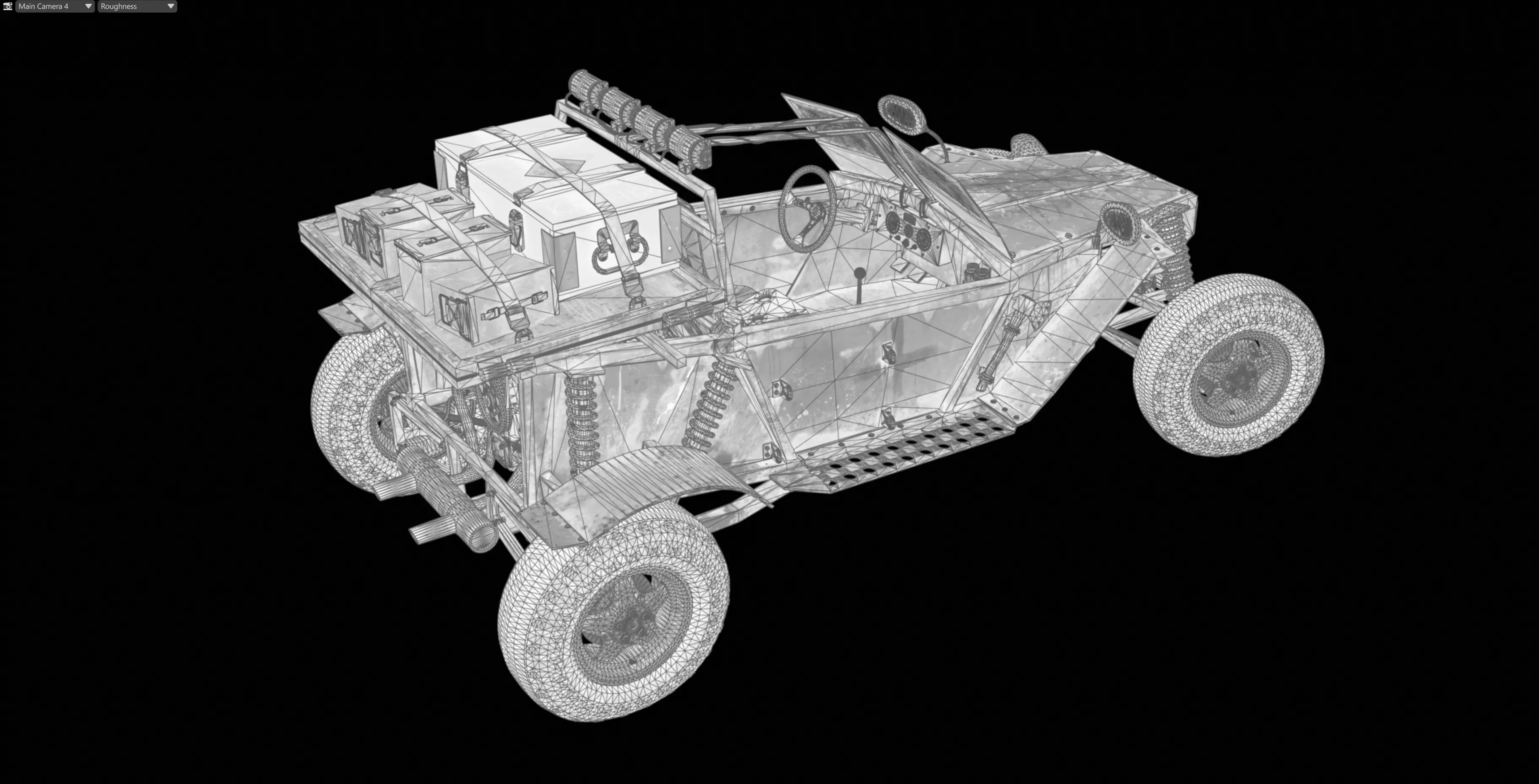 Military Buggy Low-poly 3D model_10