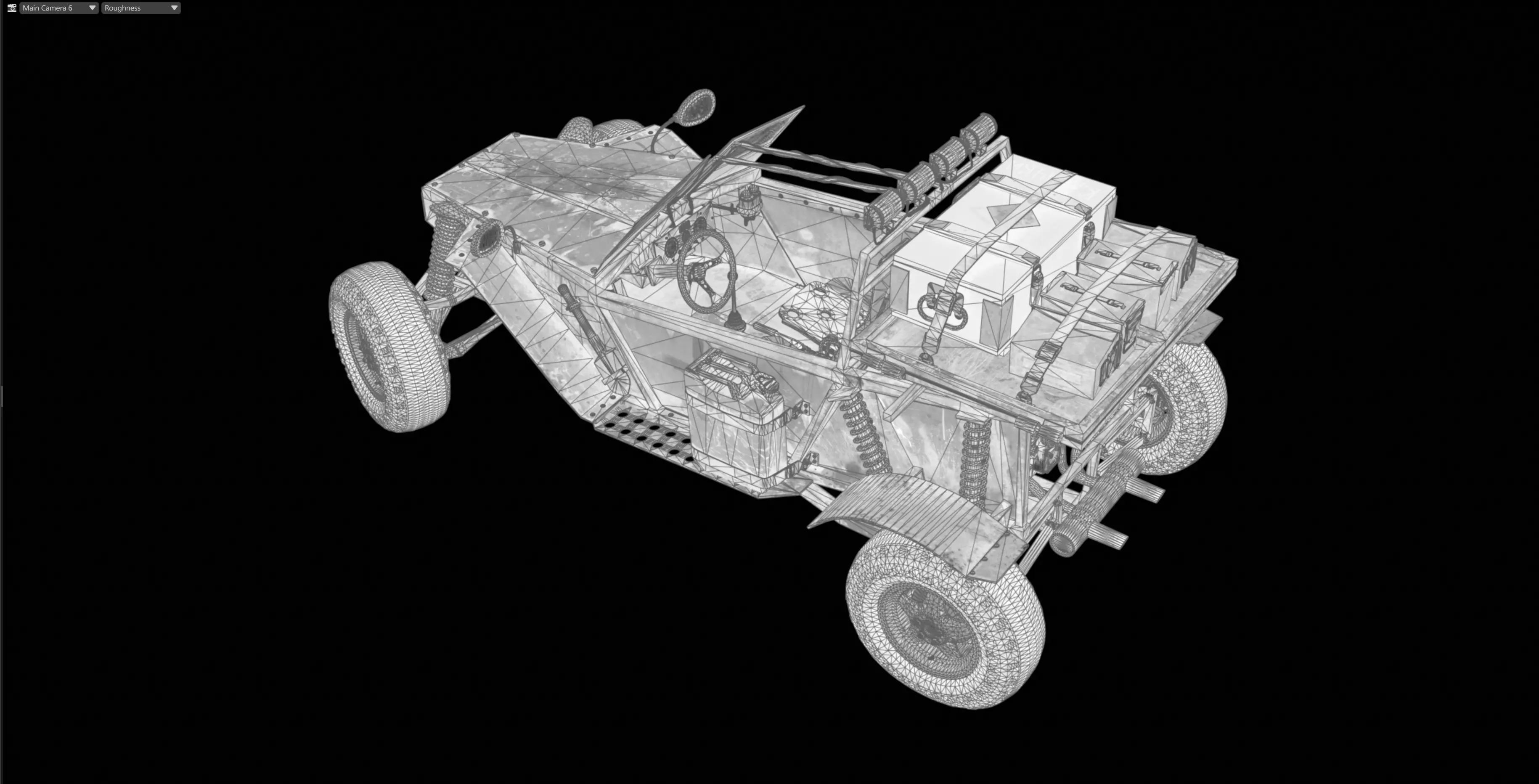 Military Buggy Low-poly 3D model_8