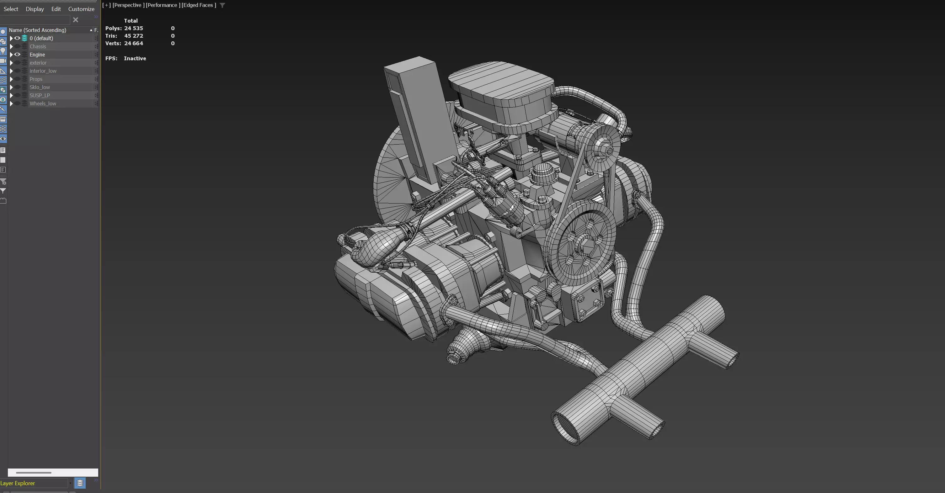 Military Buggy Low-poly 3D model_13