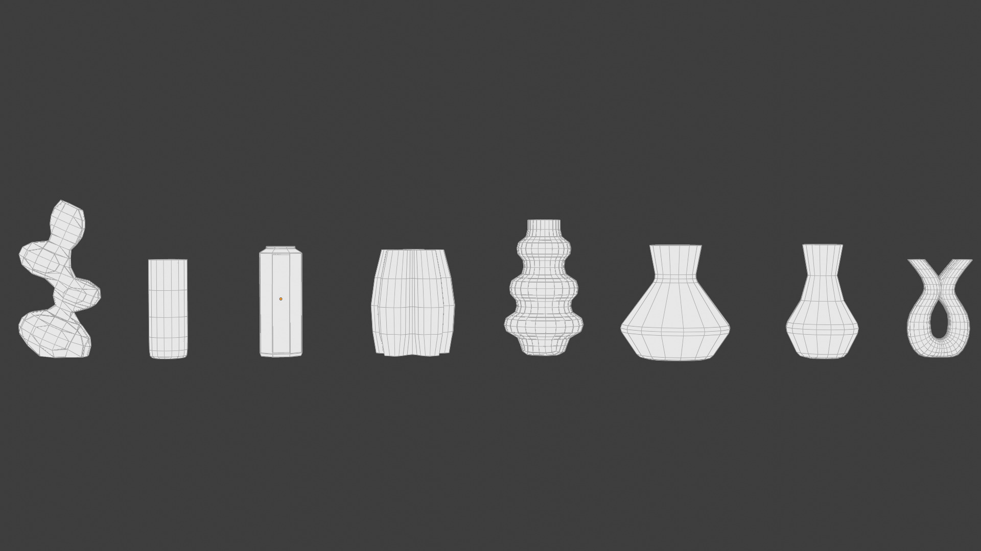Stylized vase pack  3D model_6