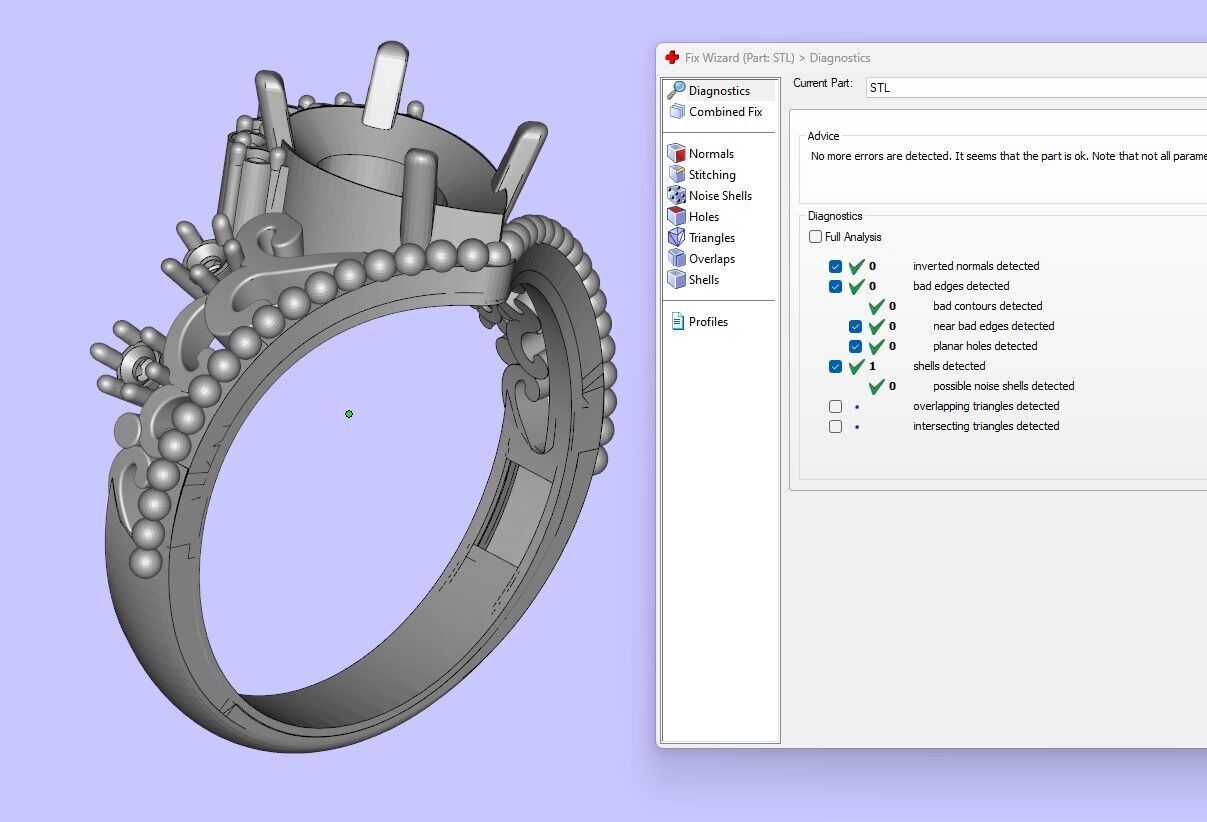 Solitaire pear ring 3D print model_4