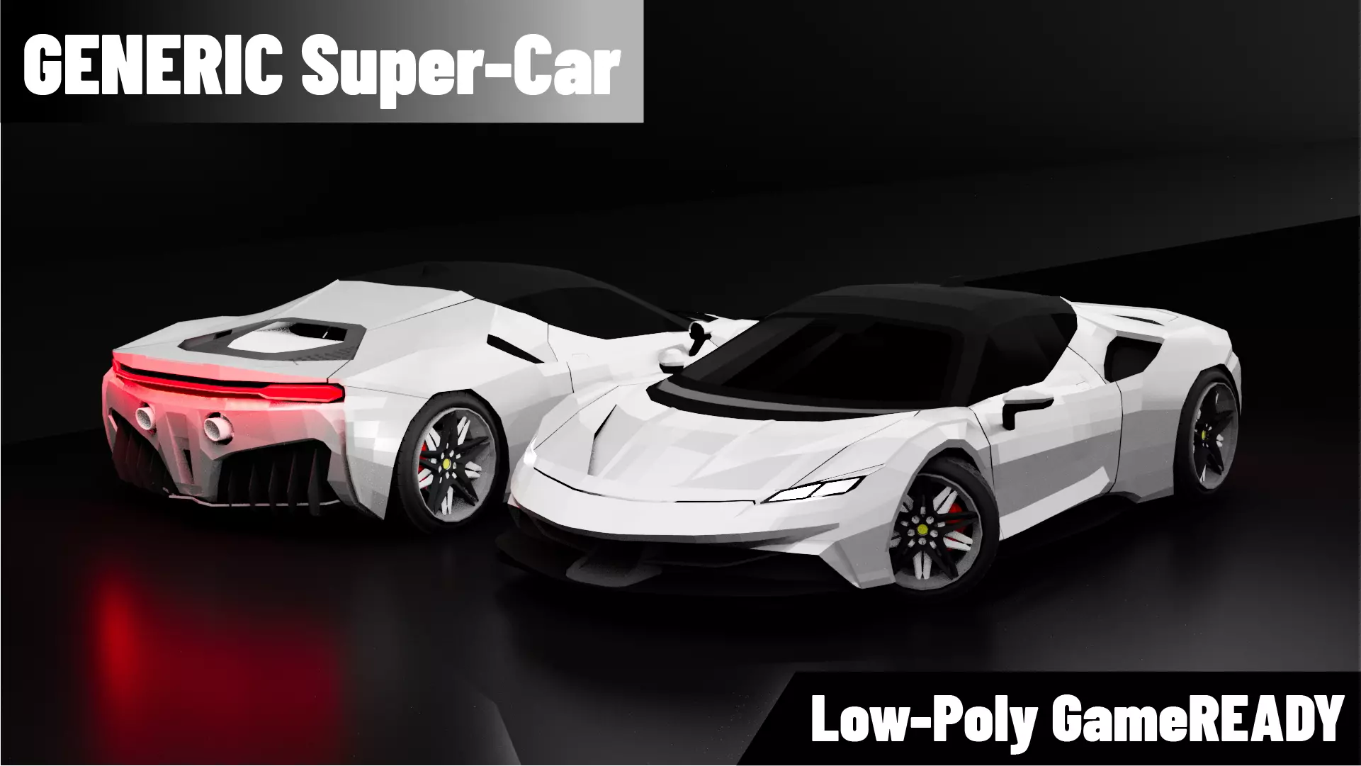 Furry Steal 90 - Low Poly Generic Super Car Low-poly 3D model
