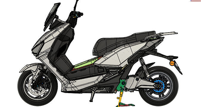 Eletric Motorcycle Aima Voltz Ev1  3D model