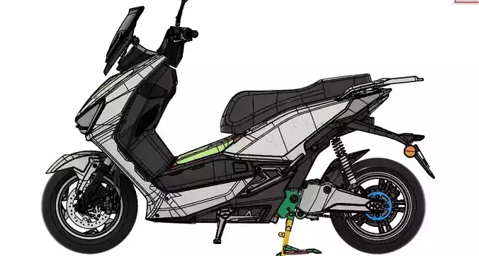 Eletric Motorcycle Aima Voltz Ev1  3D model