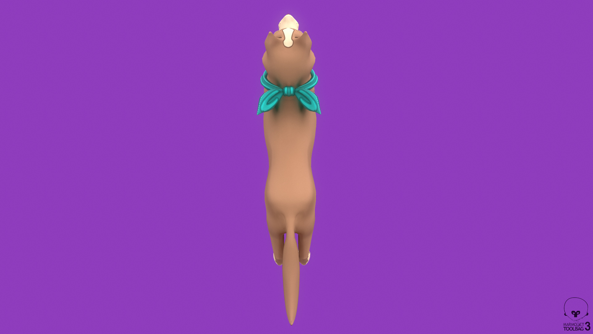 Stylized Light Brown Seberian Husky for Games and Animation Low-poly 3D model_5