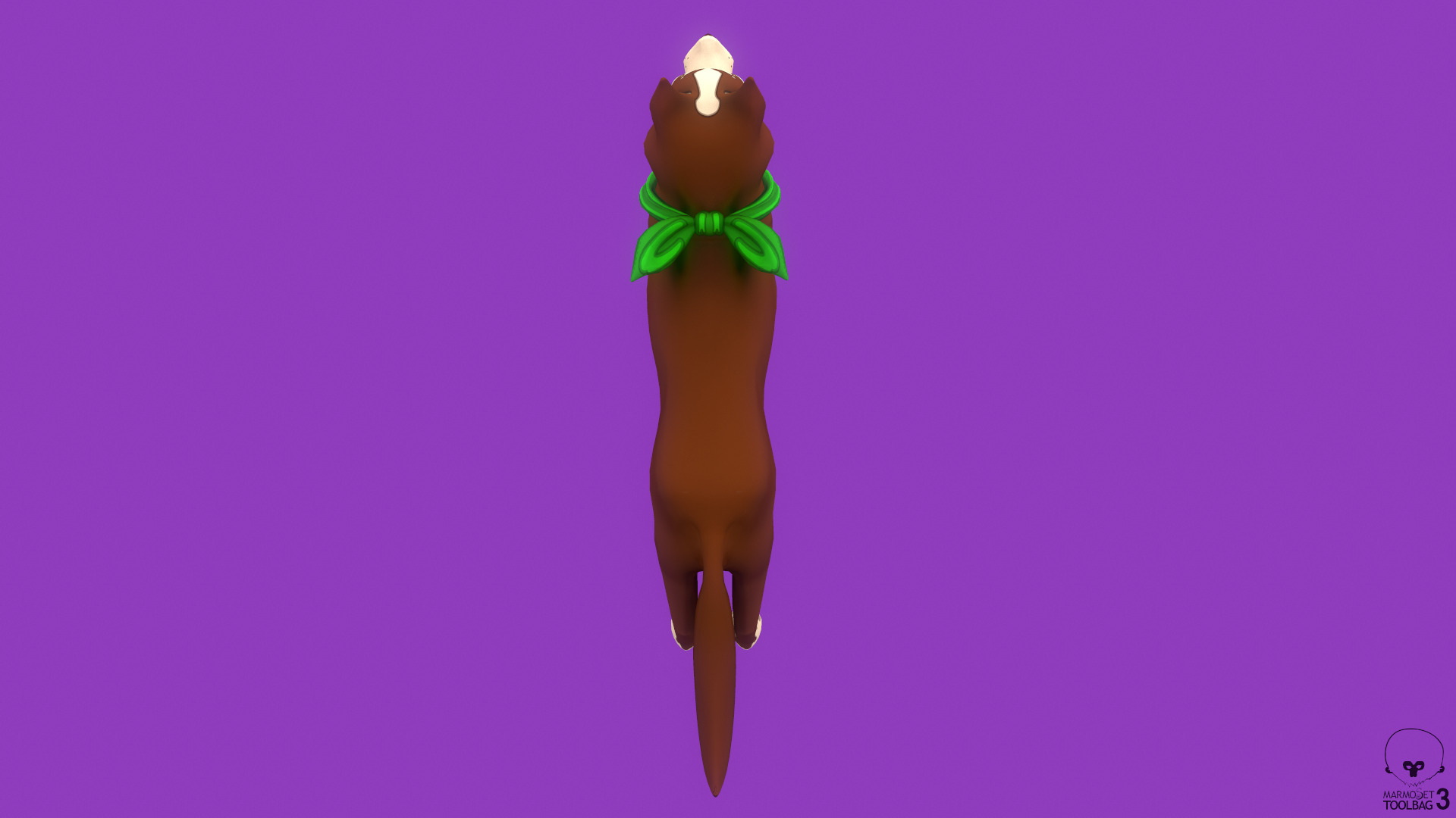 Stylized Brown Seberian Husky for Games and Animation Low-poly 3D model_5