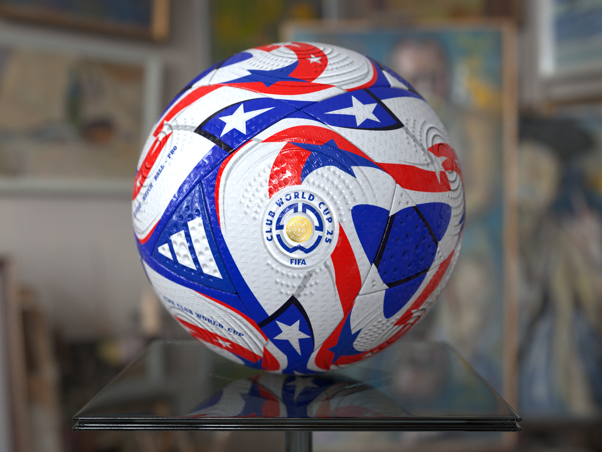 FIFA Club world cup football ball USA 2025 Low-poly 3D model_7