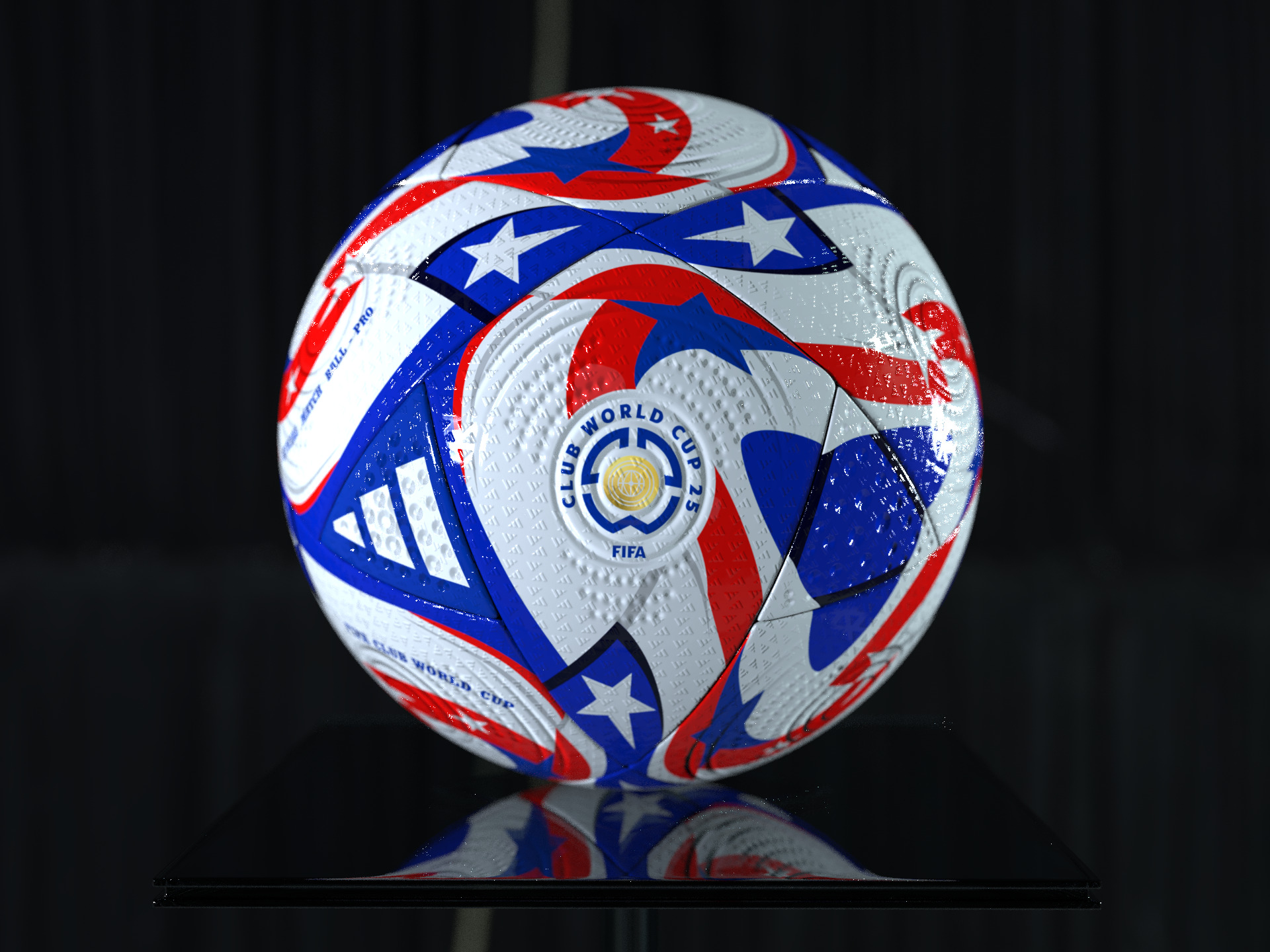 FIFA Club world cup football ball USA 2025 Low-poly 3D model_6