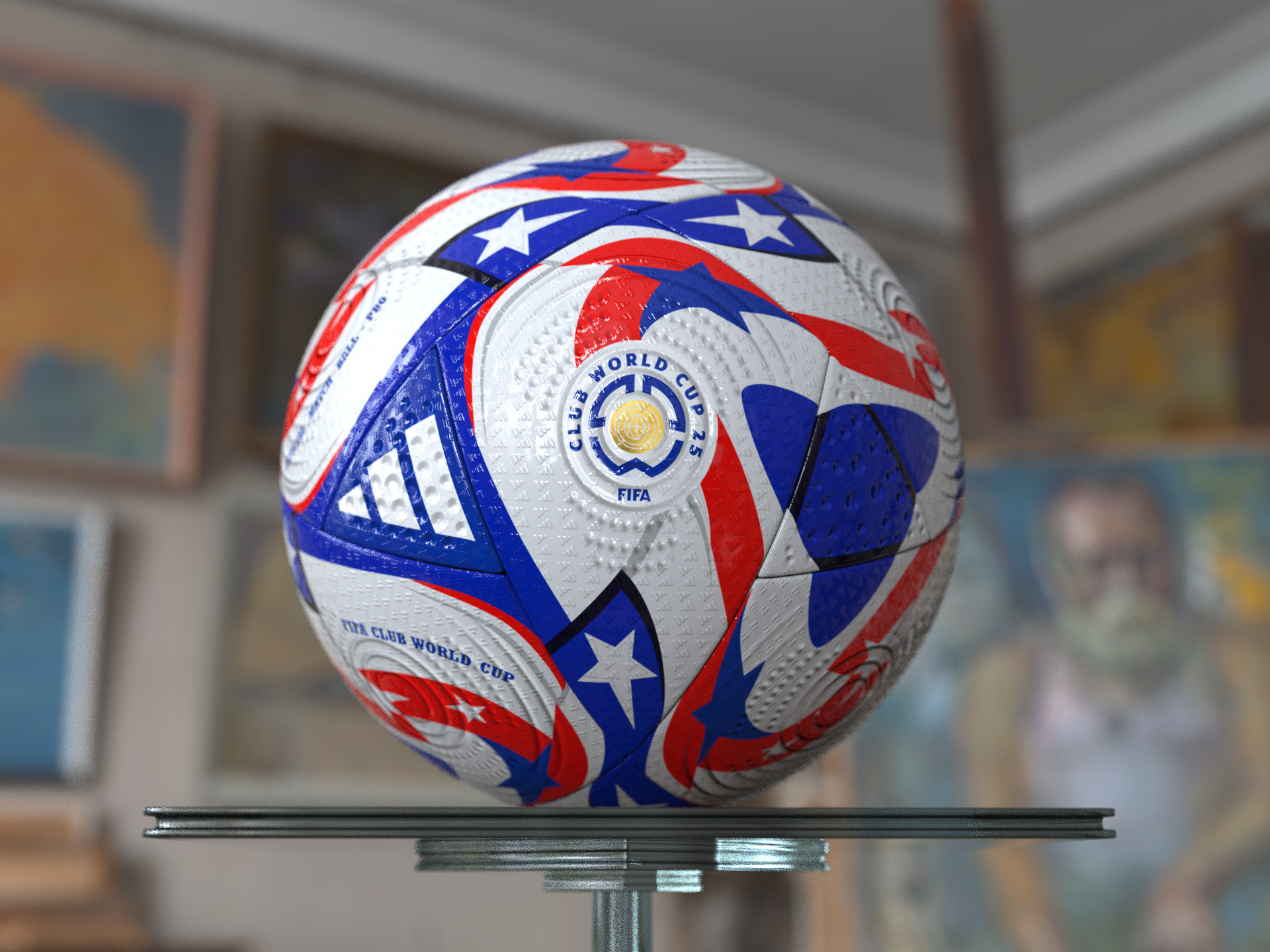 FIFA Club world cup football ball USA 2025 Low-poly 3D model_5