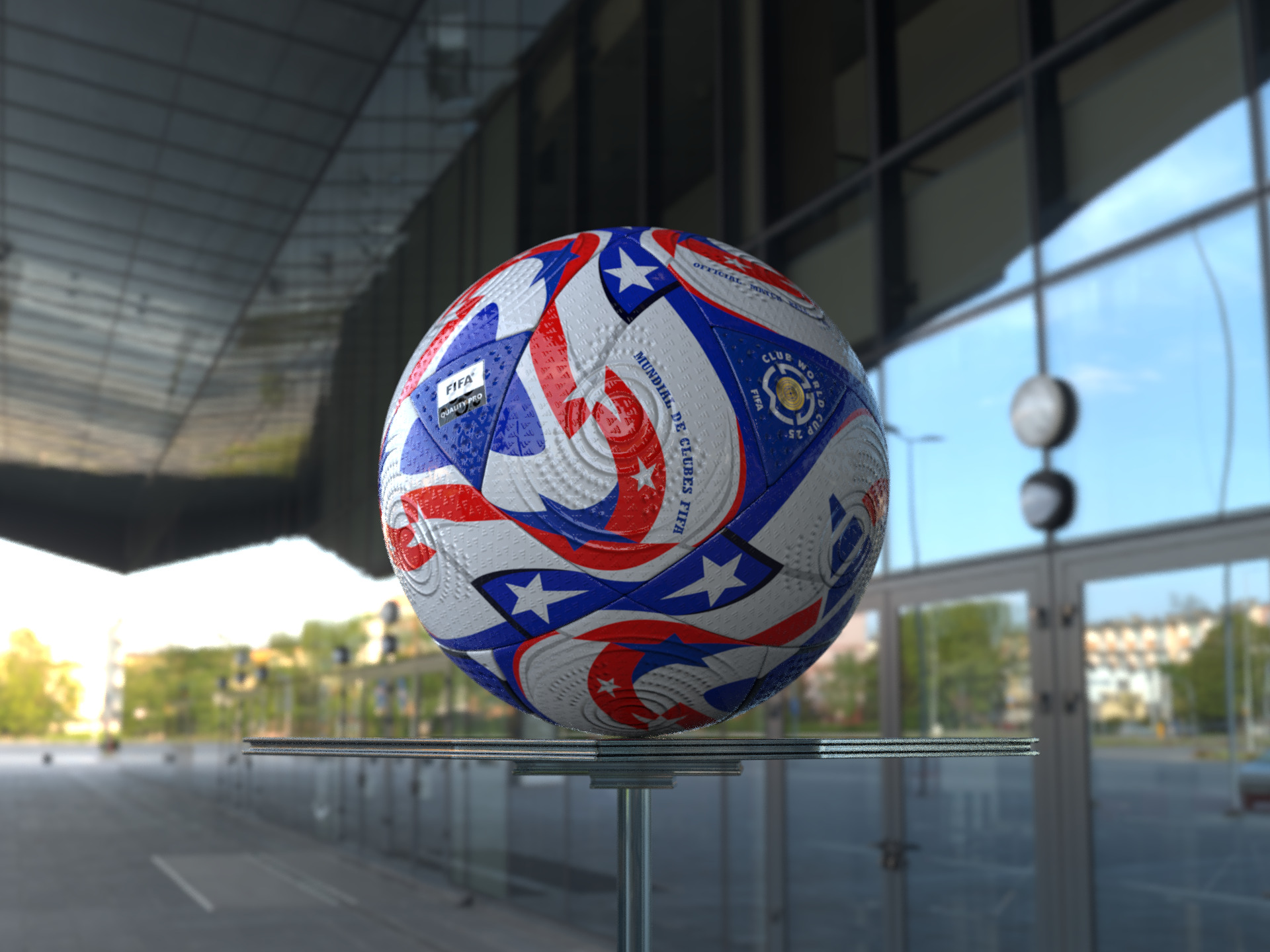 FIFA Club world cup football ball USA 2025 Low-poly 3D model_3