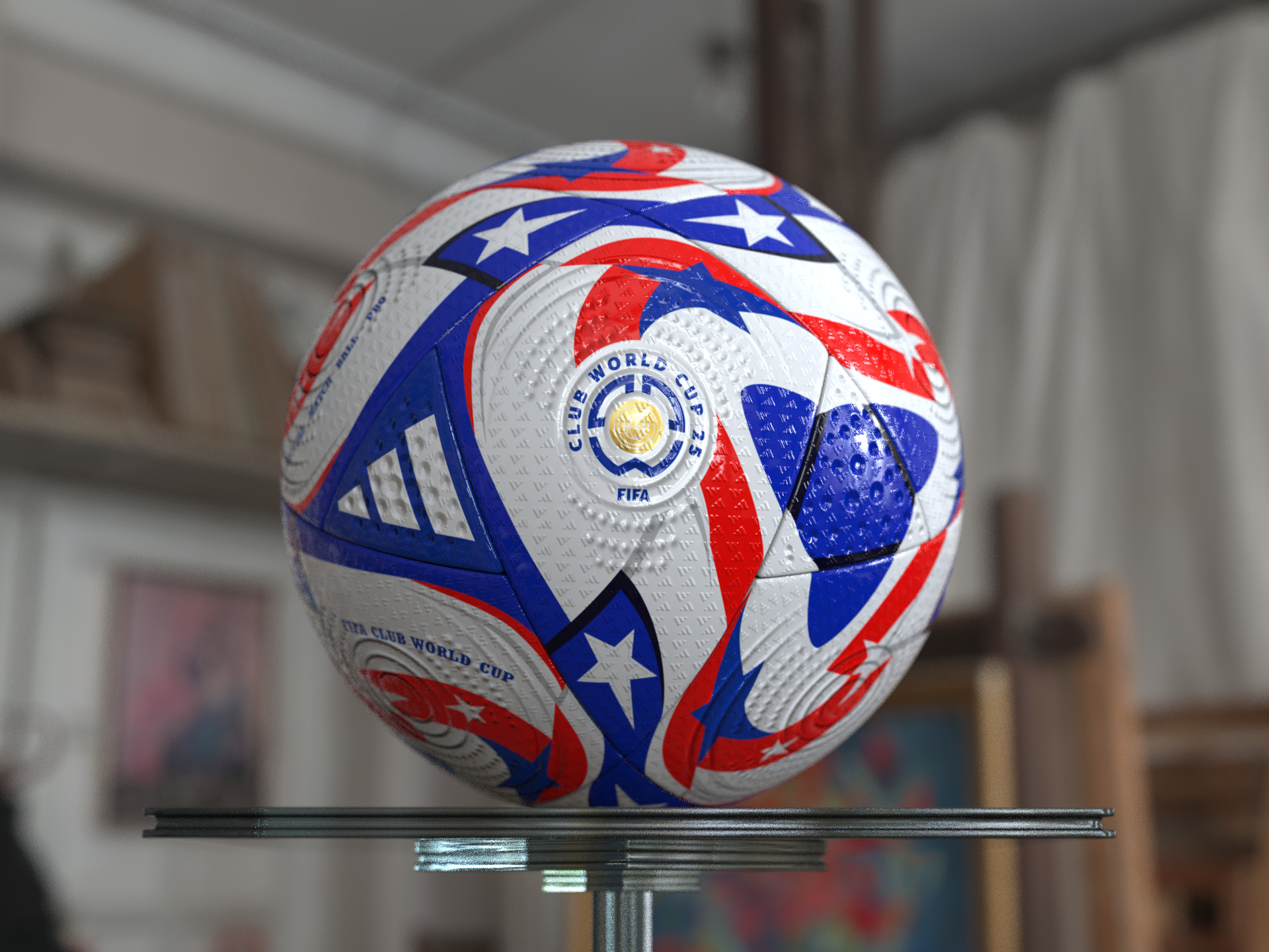 FIFA Club world cup football ball USA 2025 Low-poly 3D model_14