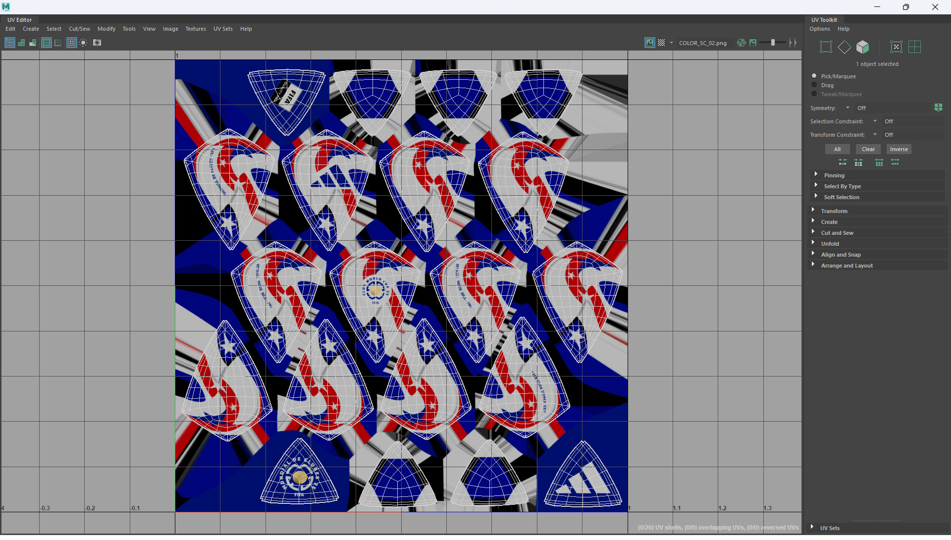 FIFA Club world cup football ball USA 2025 Low-poly 3D model_13